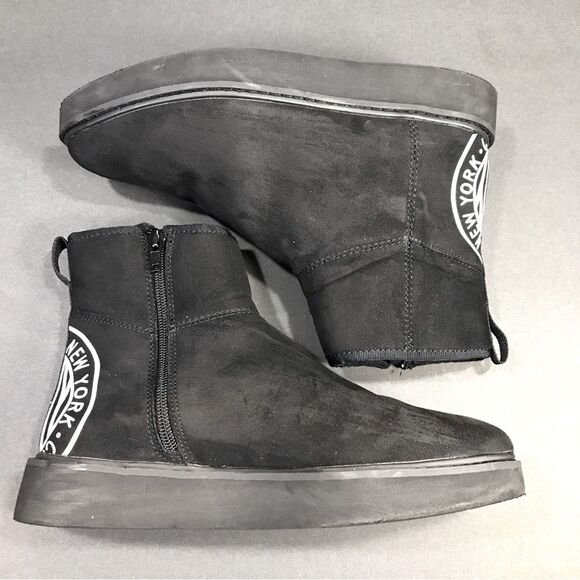 DKNY Donna Karan Women's Black Sherpa Lined Ankle Boots Shoe Size- 6 - Picture 6 of 8